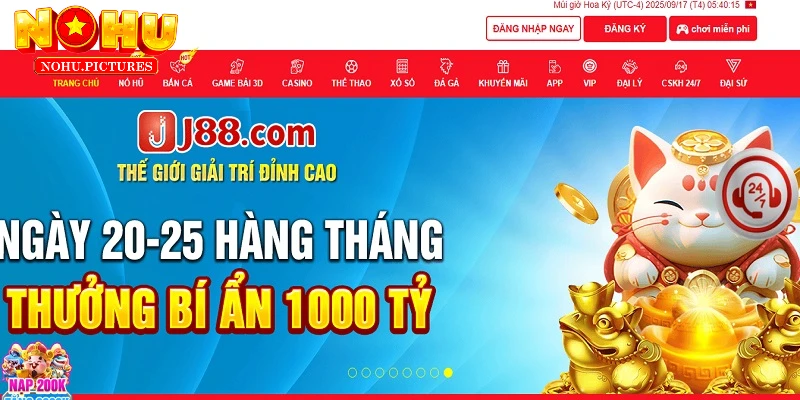 Thế giới nổ hũ đầy màu sắc tại J88