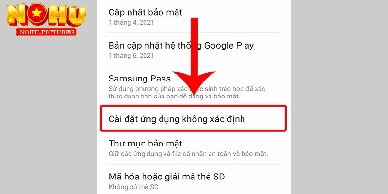 Bật cài đặt nguồn không xác định