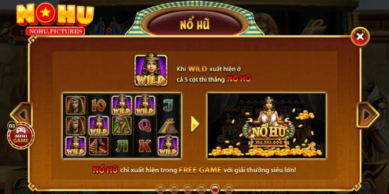 Nổ hũ Bí Mật Cleopatra lấy chủ đề khám phá kho báu cổ xưa